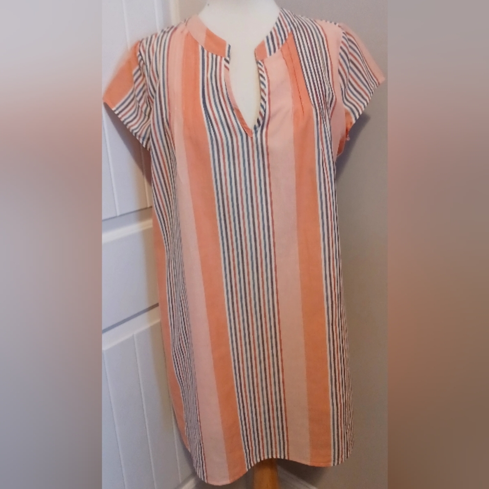 Sadie & Sage Dress Sz L Multi color Stripes